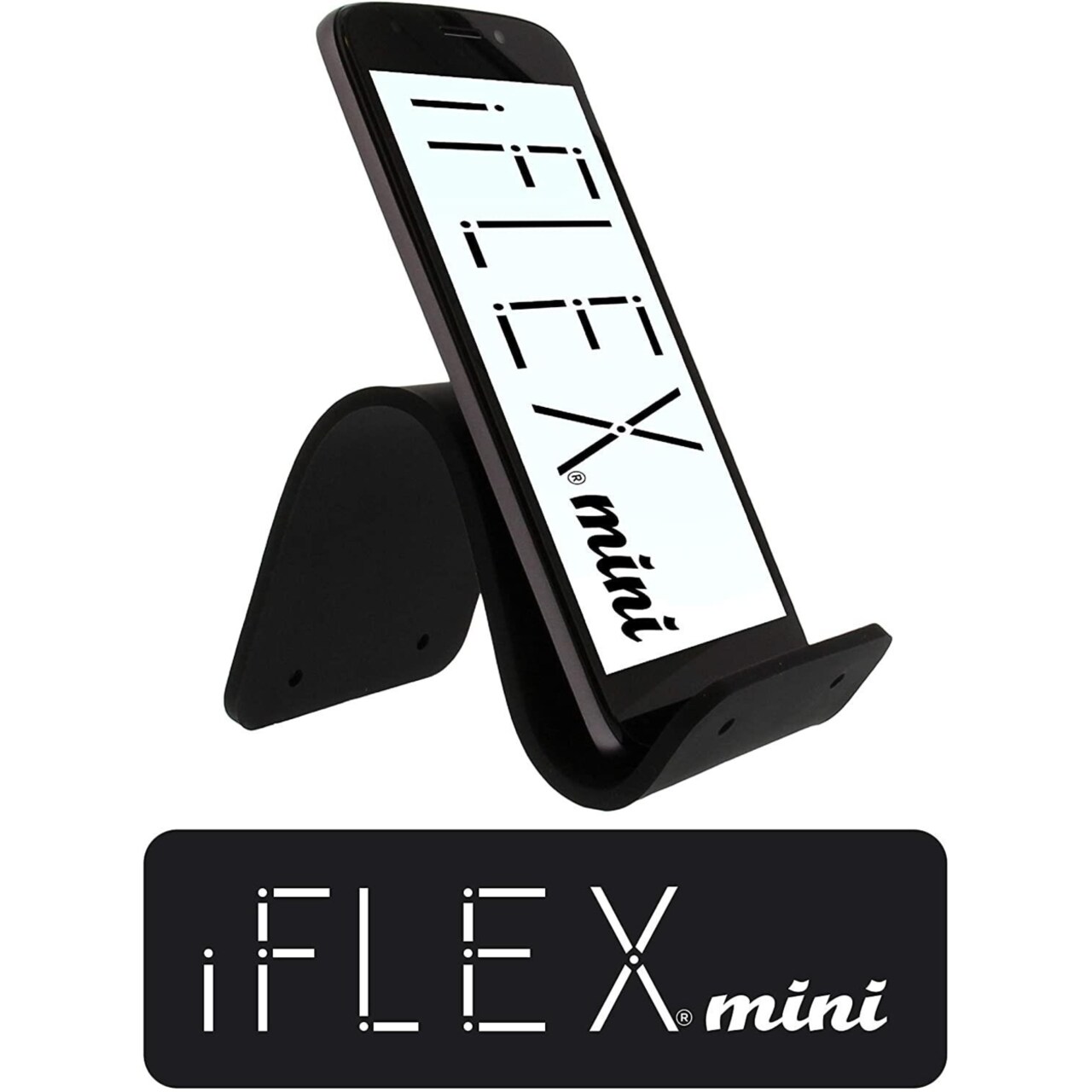 Iflex Mini Cell Phone Holder Black Flexible Silicone Hands-Free Adjustable Stand